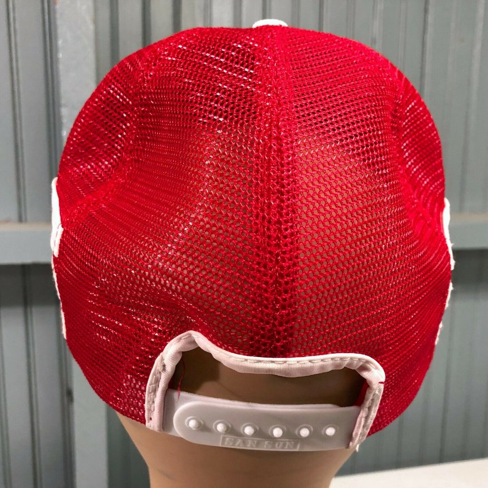 Vintage Budweiser Beer Striped Snapback Hat - Picture 2 of 5